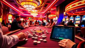 Experience the excitement of live poker at https://rr88e2.com/, where players engage in thrilling games with vibrant chips and cards.